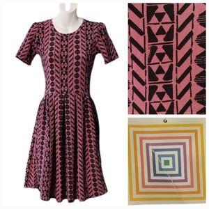NWT LuLaRoe Amelia Purple and Black Midi Dress ~XXS